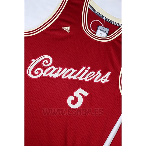 Camiseta Navidad 2015 Cleveland Cavaliers J.R. Smith #5 Rojo